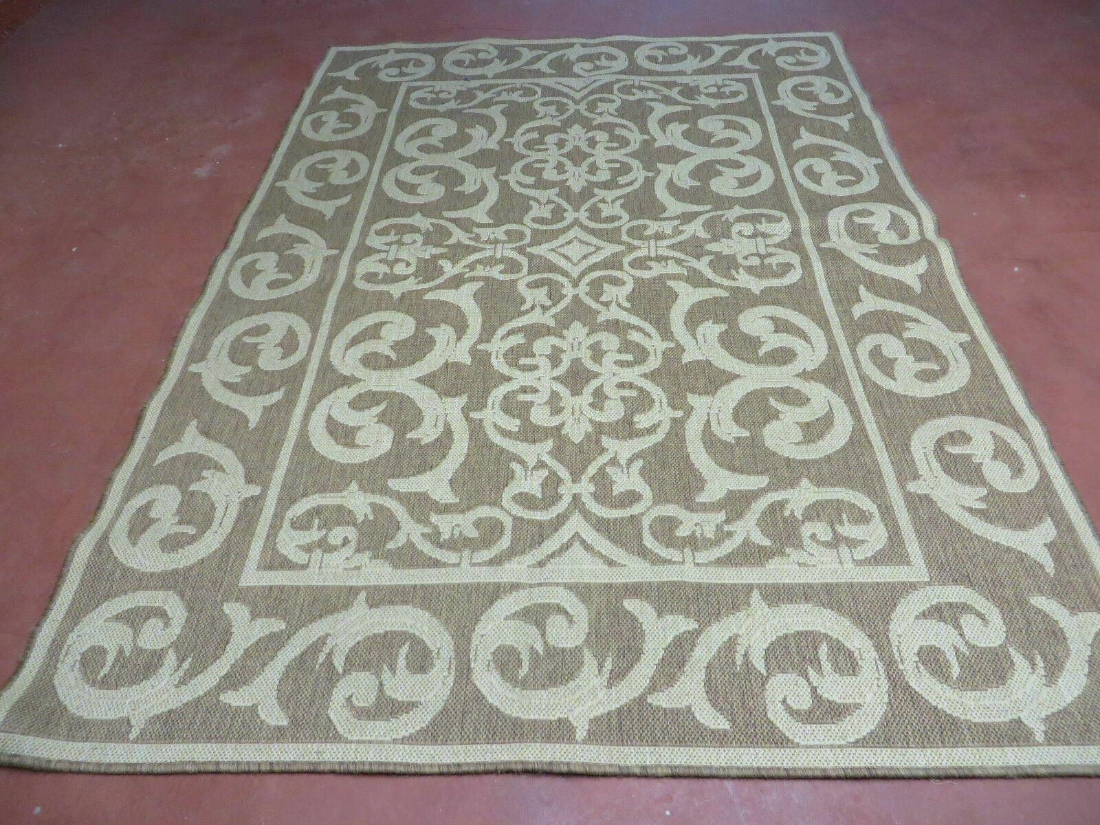 5' X 7' Machine Made Natural Fiber Jute Kilim Two Sided Rug Carpet Flat Weave Contemporary Design - Jewel Rugs