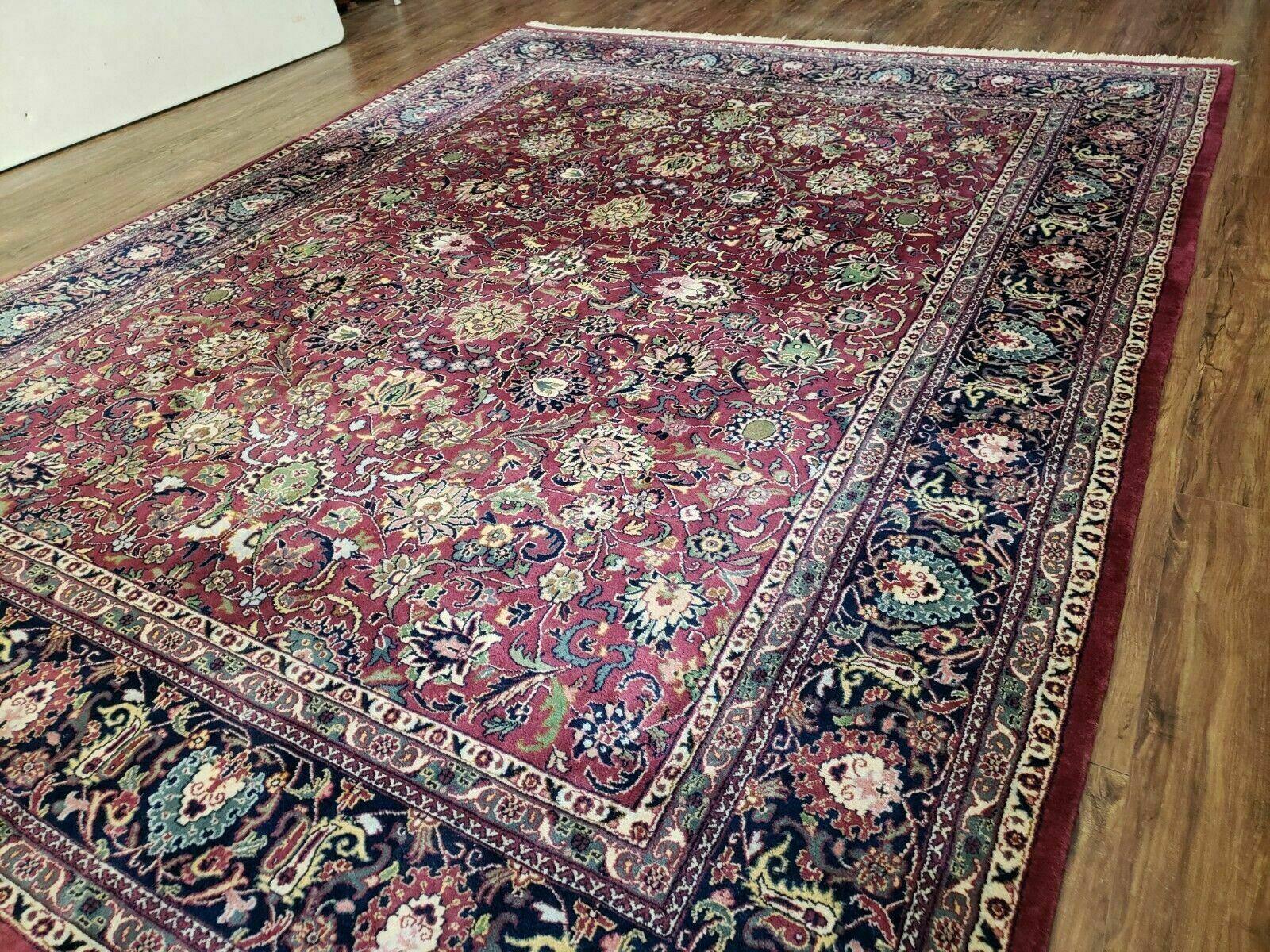 8' x 10' Handmade Wool Rug Carpet Allover Floral - Jewel Rugs