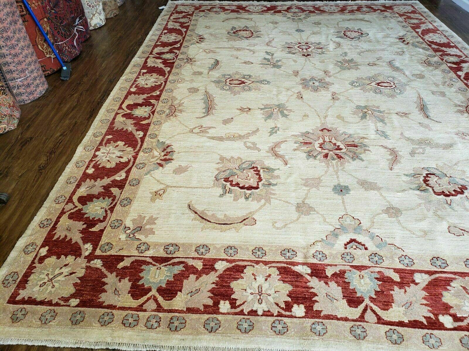 10' X 14' Vintage Handmade PESHAVAR CHOBI Pakistani Agra wool Carpet Nice - Jewel Rugs