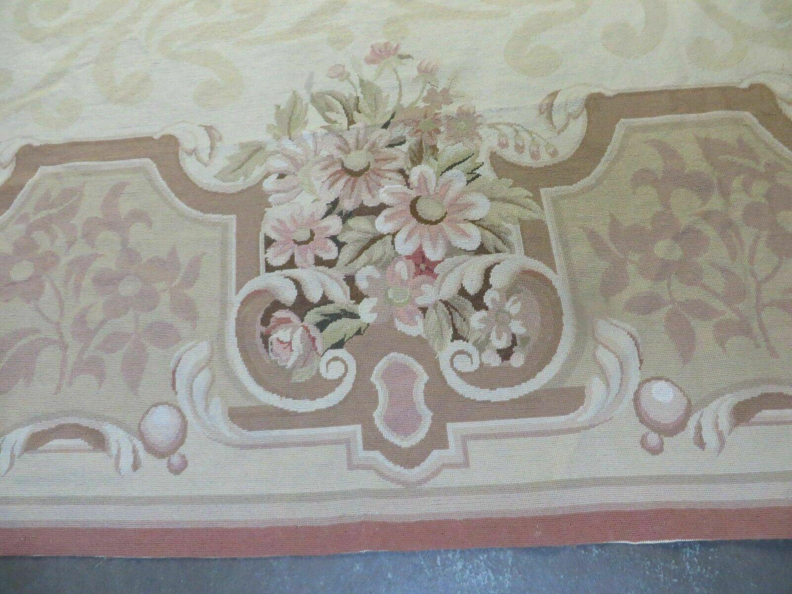 10' X 14' Handmade French Aubusson Savonnerie Design Needlepoint Rug Nice - Jewel Rugs