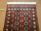 2' 7" X 10' Vintage Handmade Bokhara Turkoman Pakistani Wool Red Runner Rug Nice - Jewel Rugs