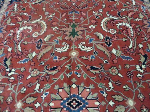 6' X 9' Vintage Hand Made India Floral Oriental Wool Rug Vegetable Dyes Nice Red - Jewel Rugs