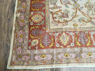 12' X 15' Antique Handmade Indo Larastan Birds Peacocks Animal Pictorial Wool Rug Oriental Carpet Oatmeal Color - Jewel Rugs