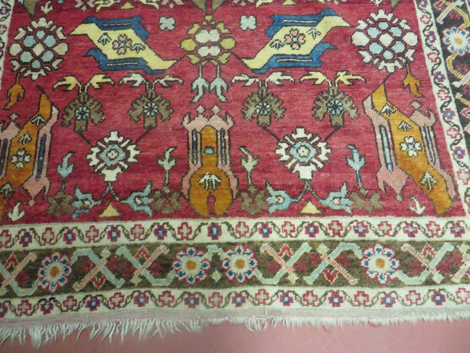 4' x 6' Antique Handmade Turkish Melas Oushak Wool Rug Carpet Nice - Jewel Rugs