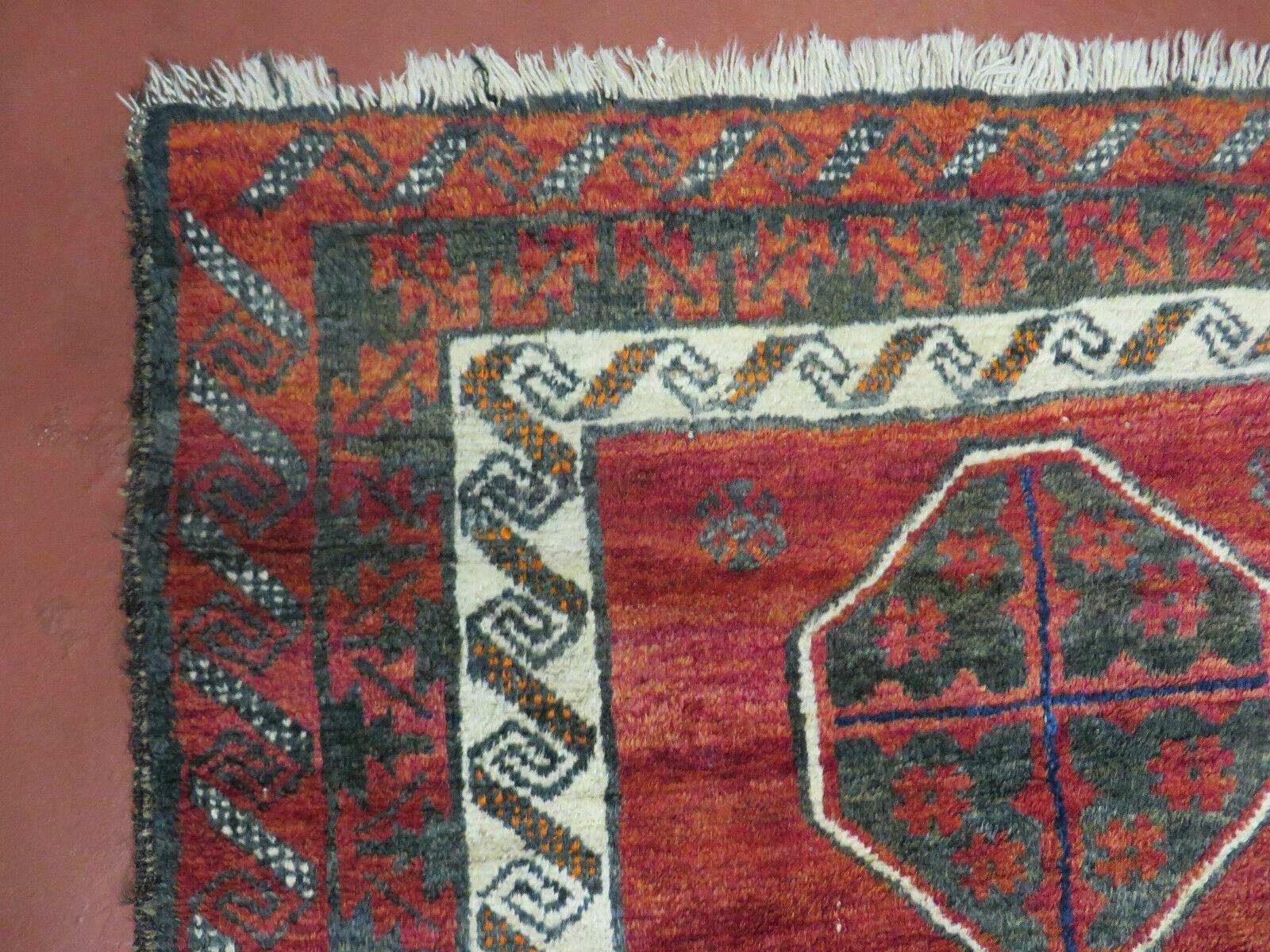 3' X 5' Vintage Handmade Afghan Balouch Wool Rug Mat Nice - Jewel Rugs