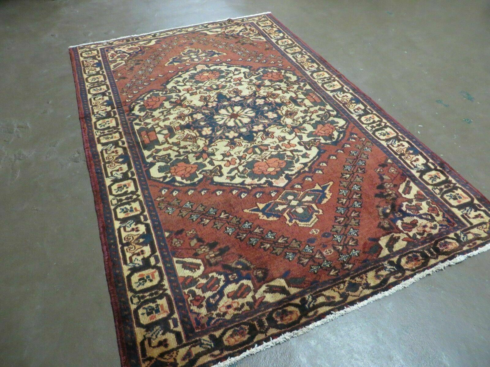 4' X 7' Antique 1920 Handmade Turkish Medallion Wool Rug Veg Dye Nice - Jewel Rugs