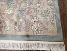 6' X 9' Vintage Hand Made CHINESE Art Deco 90 LINES Wool Rug Flowers Nice - Jewel Rugs