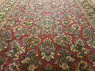 9' X 12' Antique Karastan Lanamar # 5528 Red Sarouk Wool Rug Beauty - Jewel Rugs