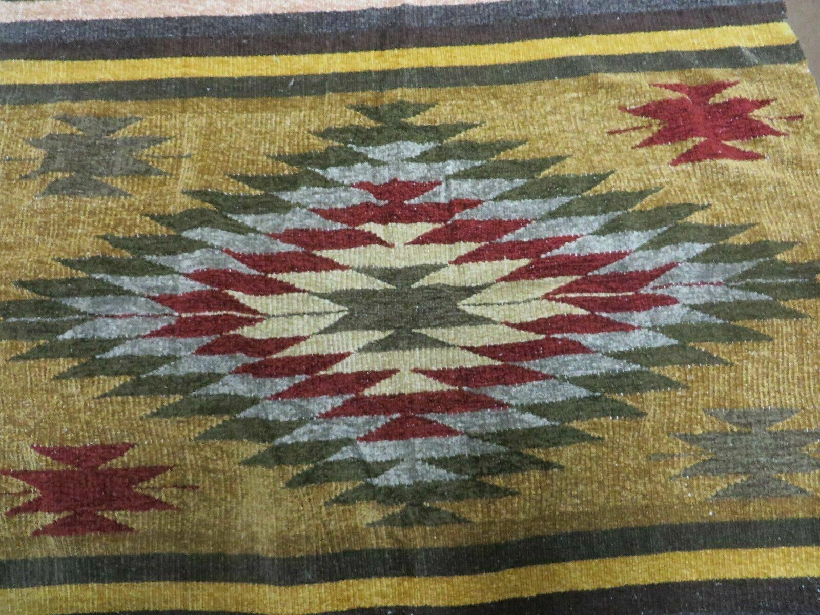 4' X 7' Vintage Handmade Latin American Mexican Wool Blanket Kilim Rug Nice # A - Jewel Rugs