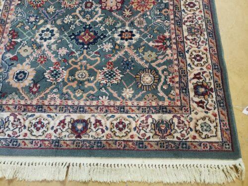 3'11"X 5'6" Karastan Mahal Leaf Green Ivory Wool Rug 440/98021 Belgium Kara Shah - Jewel Rugs