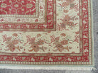 12' X 18' Palace Size Handmade Egyptian Wool Rug Carpet Soft Colors Red & Beige - Jewel Rugs