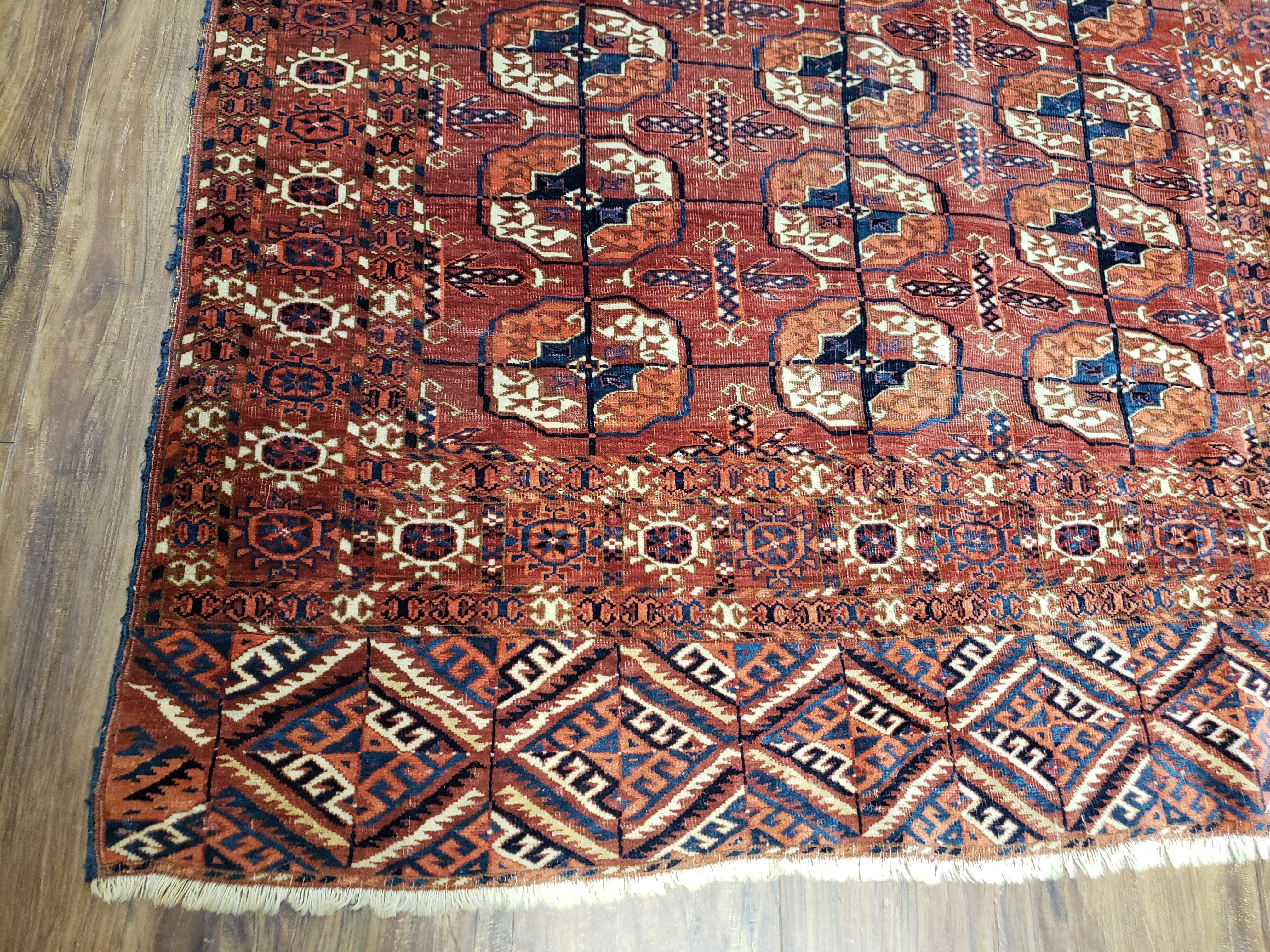 4x7 Antique Yamud Rug Russian Rug Turkoman Rug Fine Weave Rug - Jewel Rugs