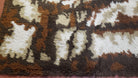 4.7 x 6.7 Rya Rug Danish Mid-Century Shag Rug Modern Abstract 1960s Carpet Brown Cream Tan Beige Area Rug 4x7 5x7 4x6 5x6 - Jewel Rugs