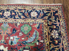 6' X 9' Vintage Handmade Indo Heriz Serapi Wool Rug Carpet Red Nice - Jewel Rugs