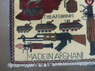 2' X 2'6"Handmade Afghan Balouch Tribal Wool War Rug Gun Tank Helicopter # 159 - Jewel Rugs