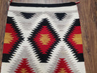 Vintage Navajo Rug 3x5, Wool Hand-Woven Navajo Blanket, Diamonds, Red Gray Black, Native American Antiques, Navaho Indians, Unique, Handmade - Jewel Rugs