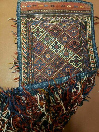 13" X 36" Antique Handmade Caucasian Shahsavan Wool Area Saddlebag Rug Collectible Nice - Jewel Rugs