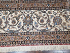 Vintage Persian Nain, Wool on Silk Foundation, Ivory & Maroon, Hand-Knotted, 11' 1" x 14' 9" - Jewel Rugs