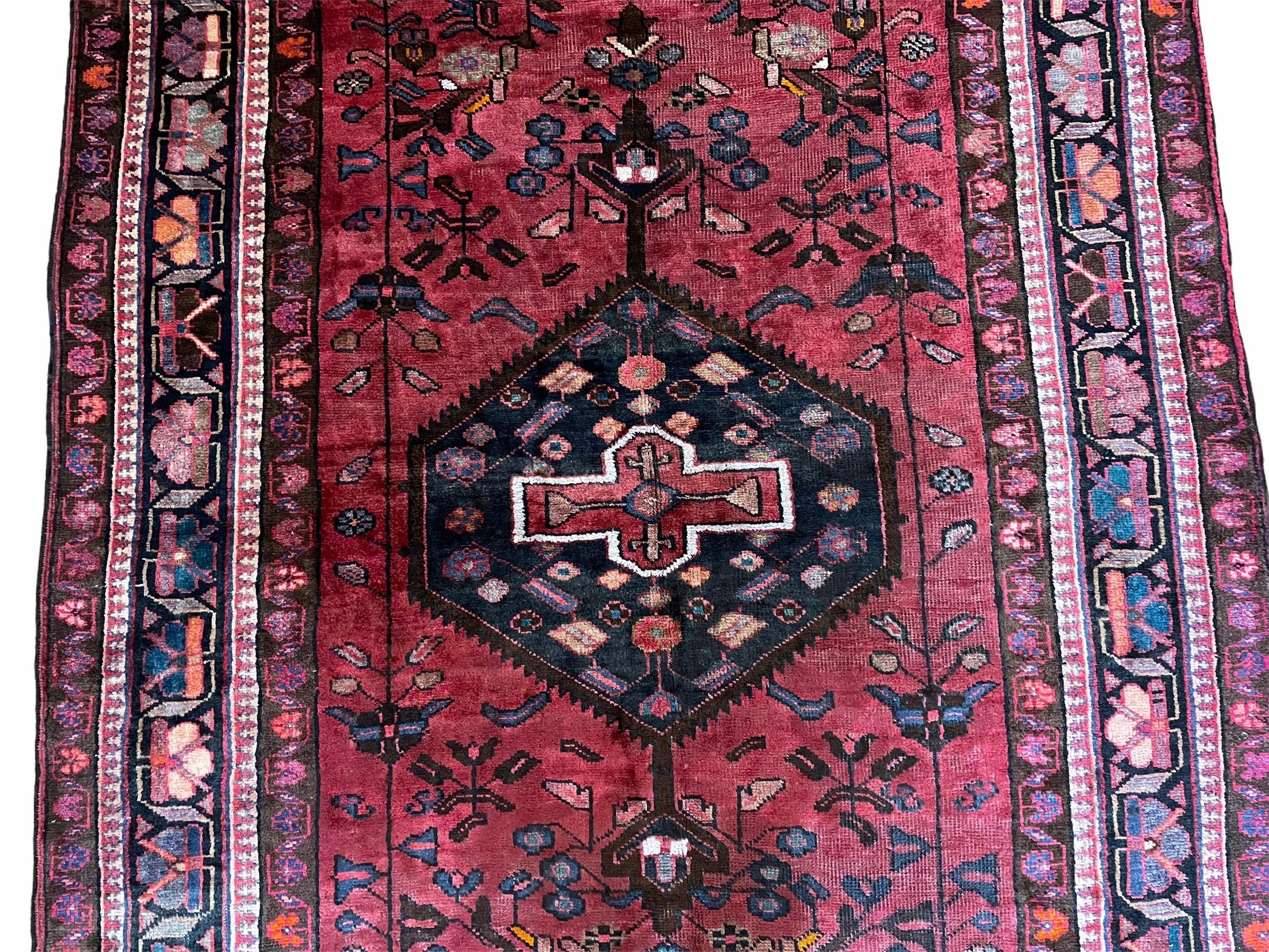 5.5 X 10 Handmade Wool Tribal Gallery Rug Wide Runner Corridor Rug Floral Red - Jewel Rugs