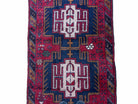 2' 9" X 4' 7" Vintage Handmade Tribal Wool Rug Balouchi Rug Afghan Rug Red Beige - Jewel Rugs