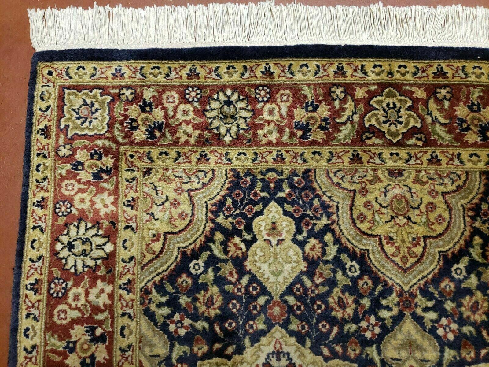 3' X 5' Vintage Handmade Pakistan Floral Wool Rug Nice - Jewel Rugs