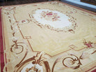 10' 6" X 13' Handmade Aubusson Weave Needlepoint Flat Pile Traditional Wool Area Rug Nice (A) - Jewel Rugs