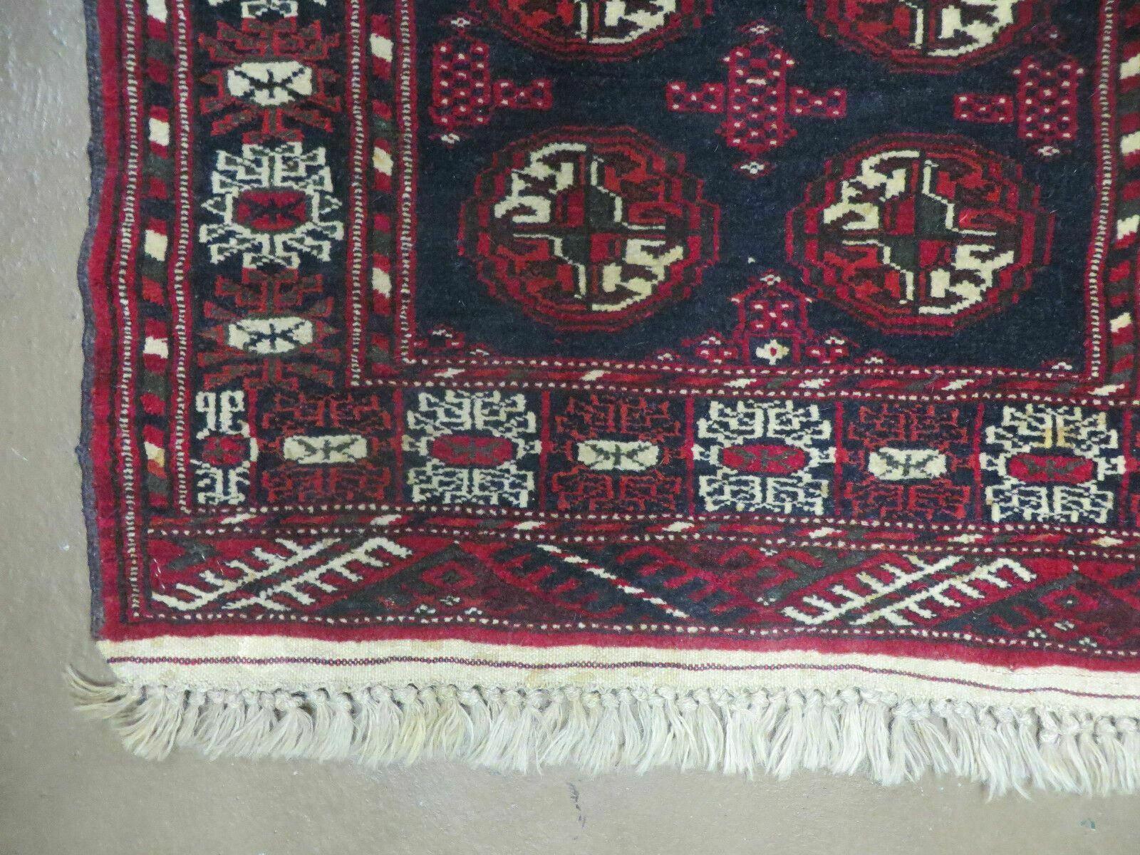 3' X 4' Vintage Handmade Pakistan Bokhara Turkoman Balouch Wool Rug - Jewel Rugs