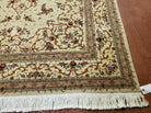 6' X 9' Vintage Handmade Ultra Fine Chinese Floral Wool Rug Silk Accents Beige - Jewel Rugs