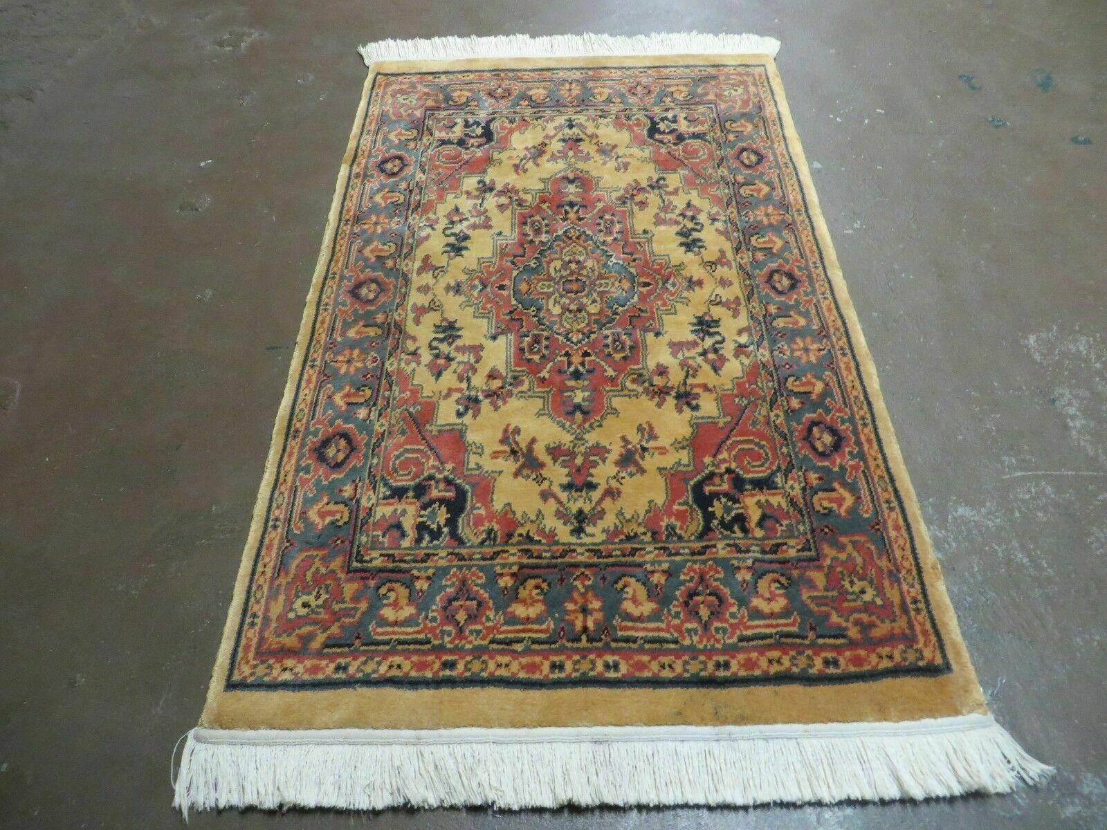 3' X 5' Vintage Machine Made Wool Rug Belgium Made - Jewel Rugs