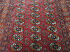 4' X 6' Vintage Handmade Bokhara Turkoman Pakistan Wool Rug Carpet Red - Jewel Rugs