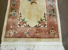 2' 7" X 12' Handmade Chinese Art Deco Nichols 90 Lines Wool Rug Runner Beige - Jewel Rugs