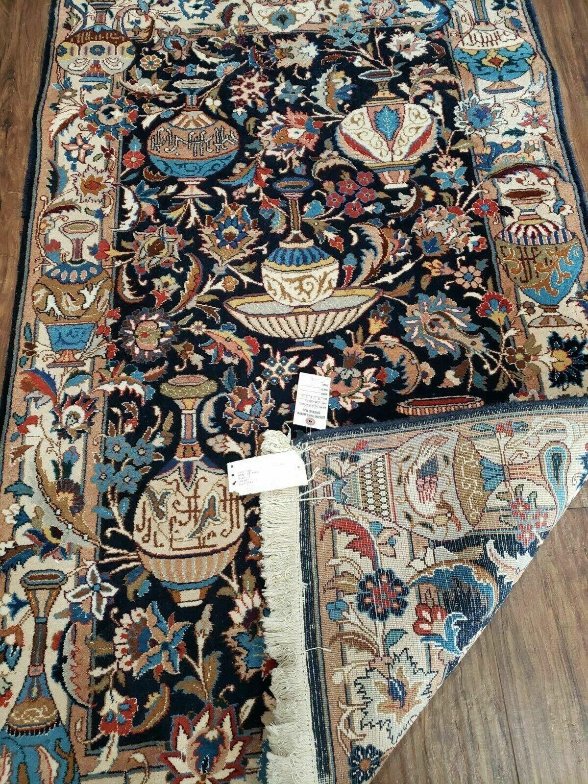 3' X 5' Handmade Floral Vase Design Allover Wool Rug Carpet - Jewel Rugs