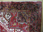 9' X 11' Antique Handmade Persian Geometric Design Heriz Serapi Oriental Wool Rug Nice Vegetable Dyes Top Quality Unique - Jewel Rugs