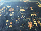 9' X 12' Vintage Hand Made Art Deco Nichols Peking Chinese Rug Carpet Blue Nice - Jewel Rugs