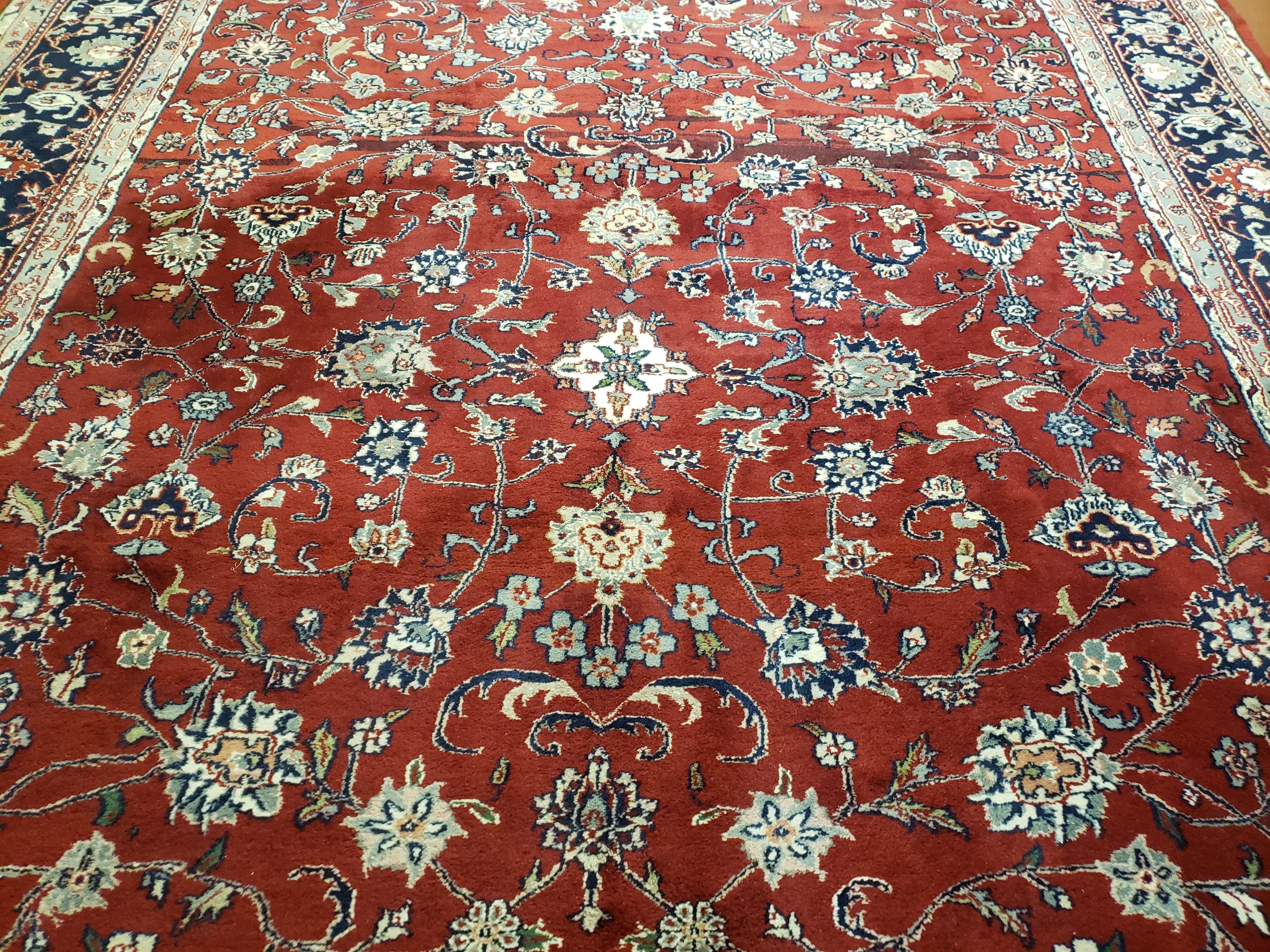 8x10 Pak Persian Floral Rug, 8 x 10 Pakistani Peshawar Rug, Red Persian Rug, Traditional Oriental Carpet, Hand-Knotted, Living Room Rug Nice - Jewel Rugs