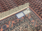 8.8 x 11.8 Karastan Mir Seraband Rug #570, Stately Homes Collection, Wool Karastan Carpet, Salmon Red Cream Black, Vintage Area Rug 9x12 - Jewel Rugs