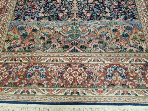 6' X 9' Vintage Hand Made Pakistan Floral Wool Rug Carpet Tree Of Life Detail - Jewel Rugs