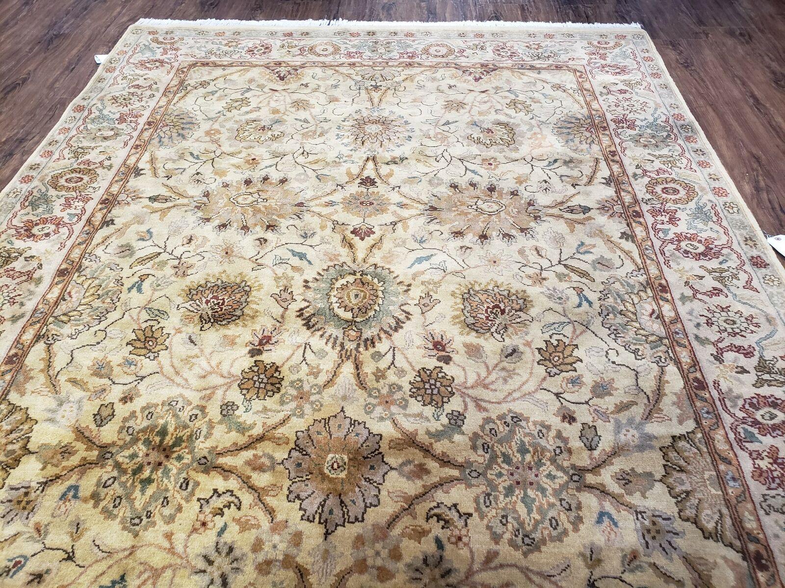 6' X 9' Vintage Oriental Floral Handmade Wool Rug Vegetable Dye Tea Washed Nice - Jewel Rugs