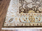 9x12 Vintage Handmade Wool Rug Carpet Indo Mahal Oushak Nice Brown Blue - Jewel Rugs