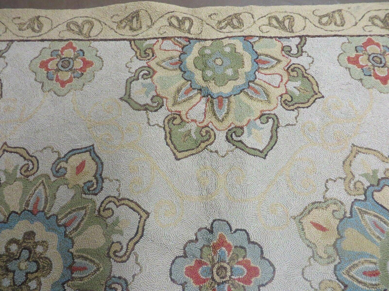 7' X 10' Abstract Modern Hand Tufted Wool Rug Floral Flowers Nice # 1 - Jewel Rugs