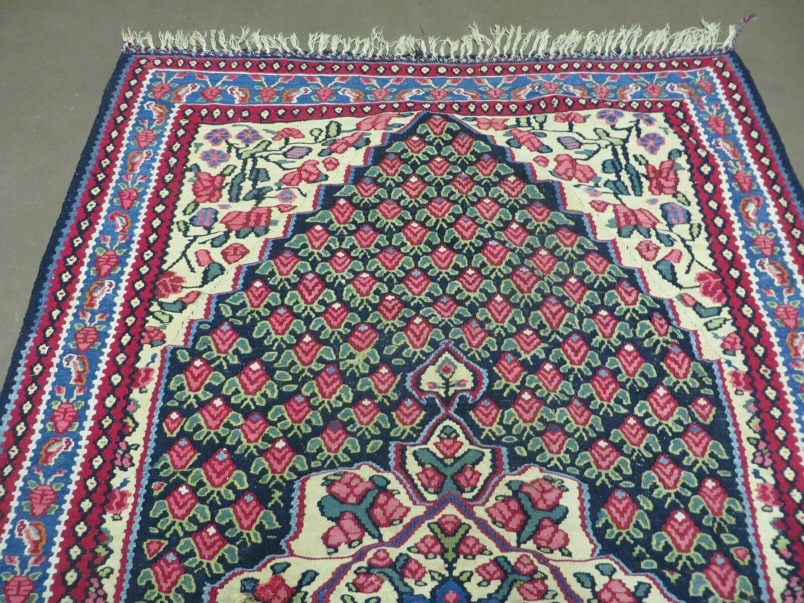 4' X 6' Vintage Handmade Turkish Flat weave Rug Tribal - Jewel Rugs