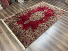 Karastan Red Medallion Kirman #762, Wool Karastan Carpet 5.9 x 9, Vintage 6x9 Area Rug, Original Collection 700 Series Discontinued, Nice - Jewel Rugs