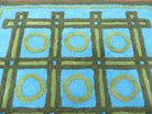 4' X 6' Vintage 1960 English England Rya Shag Ege Rug Mid-Century Modern Blue - Jewel Rugs