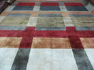 10' X 13' Modern Handmade Tibetan Nepal Abstract Wool Rug Art Deco Carpet Multicolor - Jewel Rugs