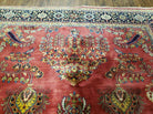 6' X 9' Antique Handmade India Floral Rug Highly Detailed Red Hand Knotted Nice - Jewel Rugs