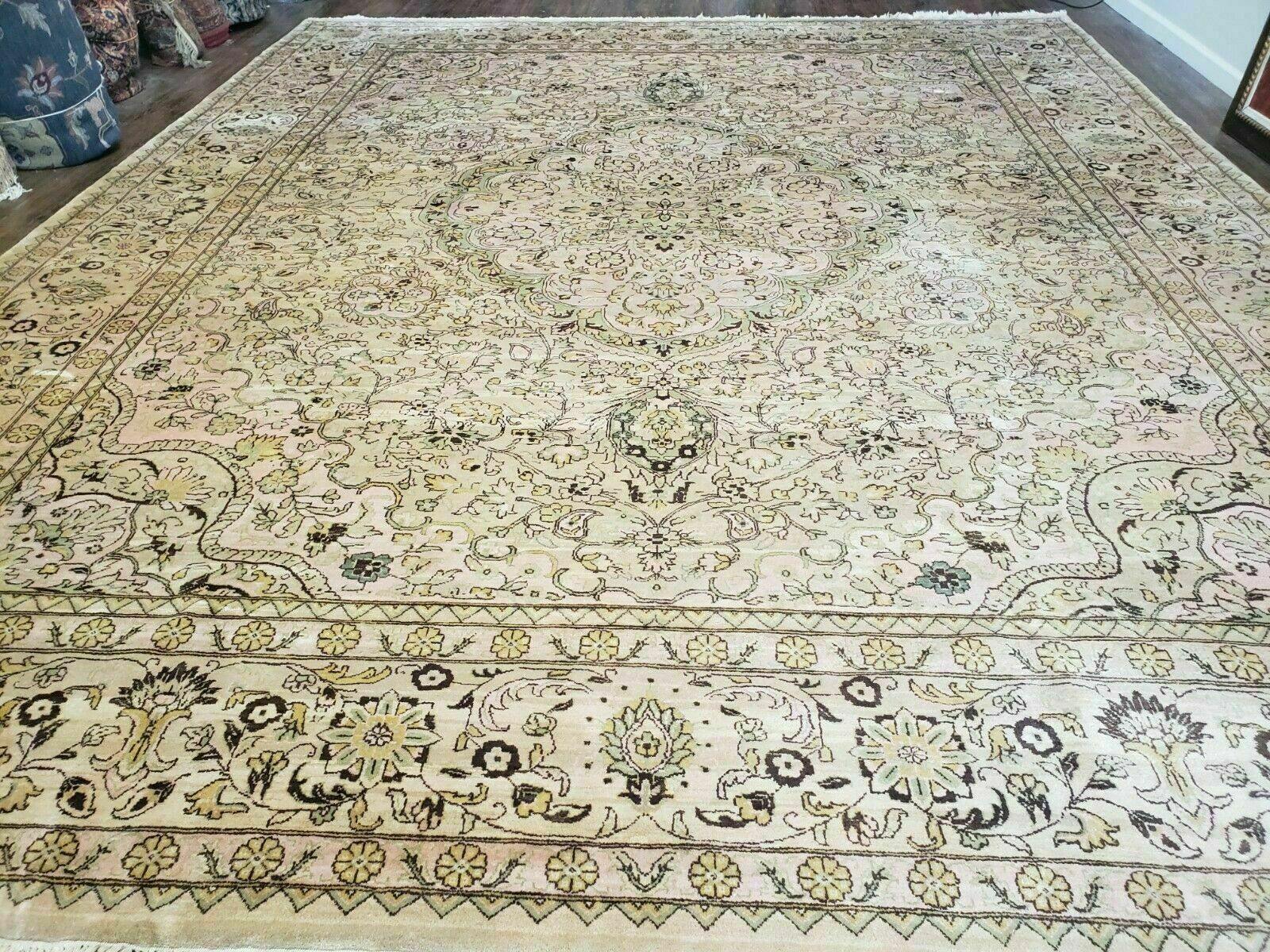 12' X 15' One-of-a-Kind Turkish Hand-Knotted Wool Rug Beige Wow - Jewel Rugs