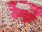 10x14 Karastan Rug Red Medallion Kirman #762 Wool Karastan Carpet Vintage 10 x 14 Area Rug - Jewel Rugs