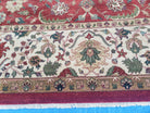 Oversized Indo Mahal Rug 14x17, Palace Sized X Large Hand Knotted Carpet Very Fine Vintage Traditional Large Living Room Dining Room Rug Red - Jewel Rugs