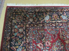 8' 8" X 12' Karastan Ivory Border Saroukk Pattern # 710 Wool Rug American Beauty - Jewel Rugs