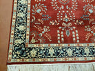 4' X 6' Vintage Handmade Pakistani Rug Highly Detailed Red - Jewel Rugs